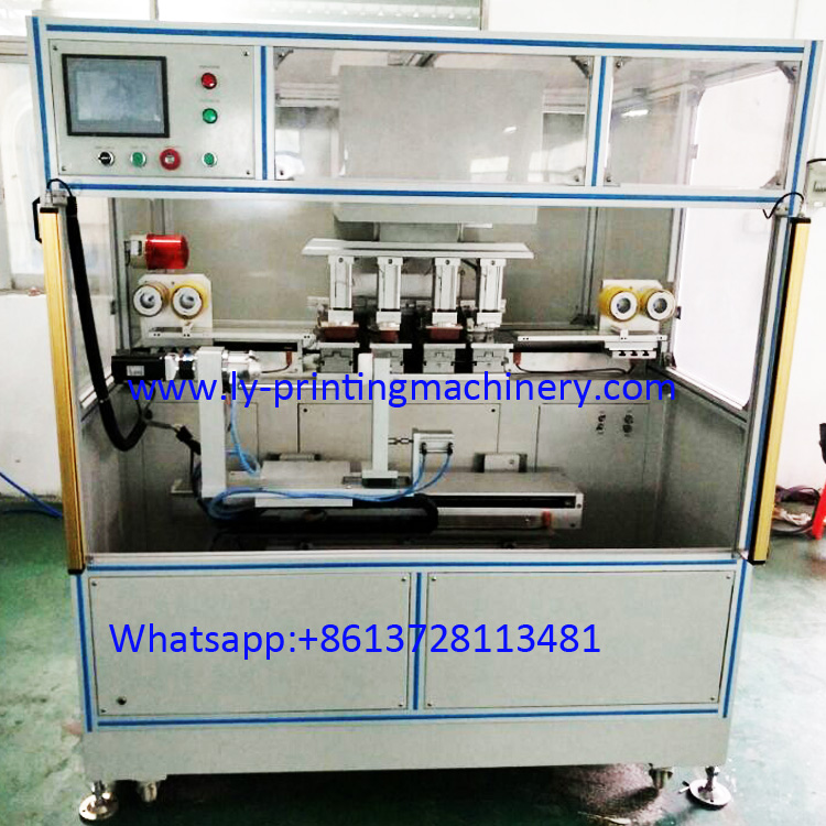 4 color PLC pad printer with cleaning pad system