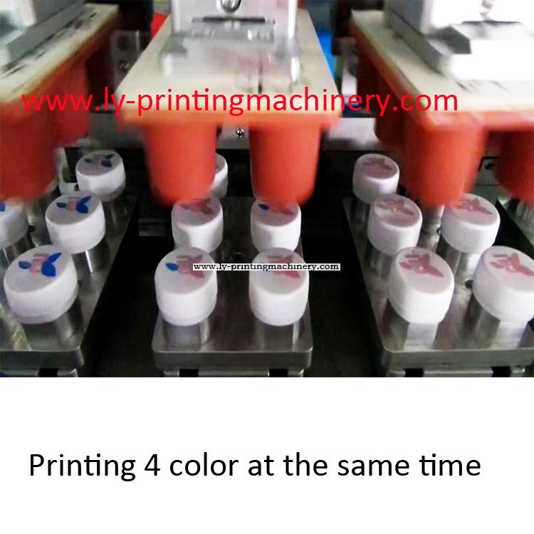 4 color cap pad printer with all fully automatic 