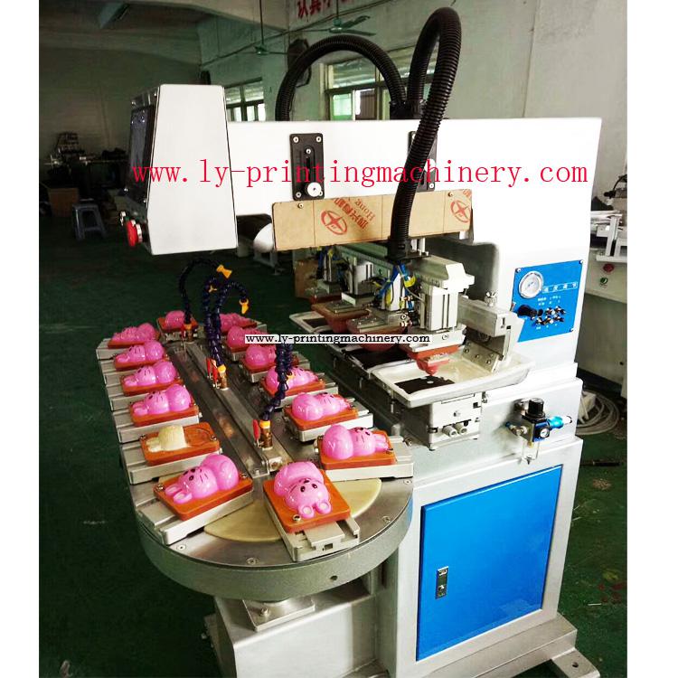 Promotional gift 4 color pad printer with conveyor