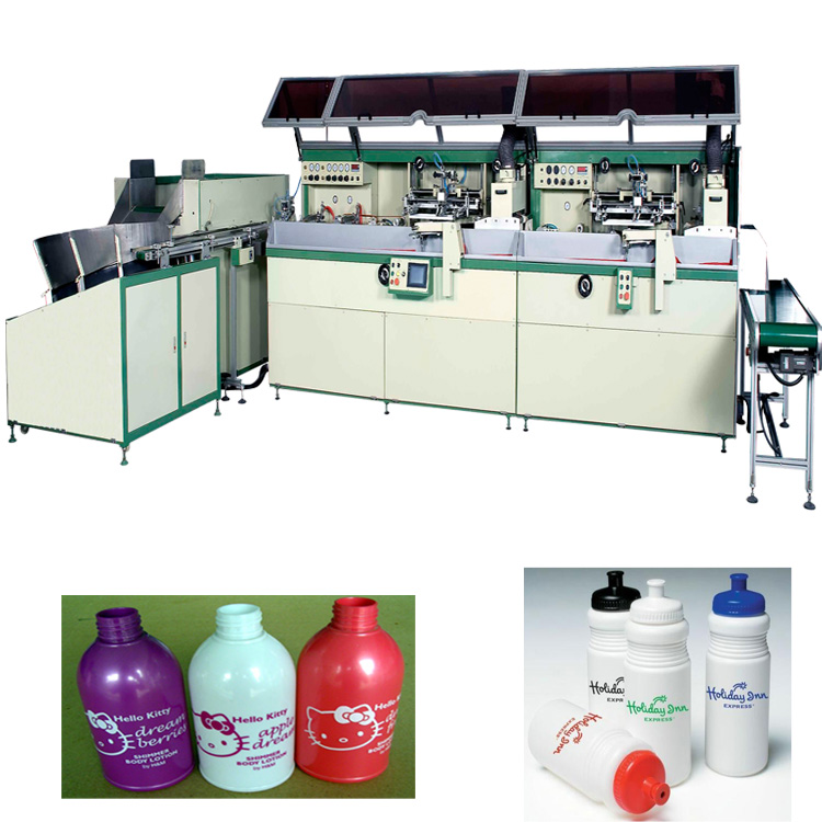 2 color full automatic screen printer for  bottle LY-S100R-2
