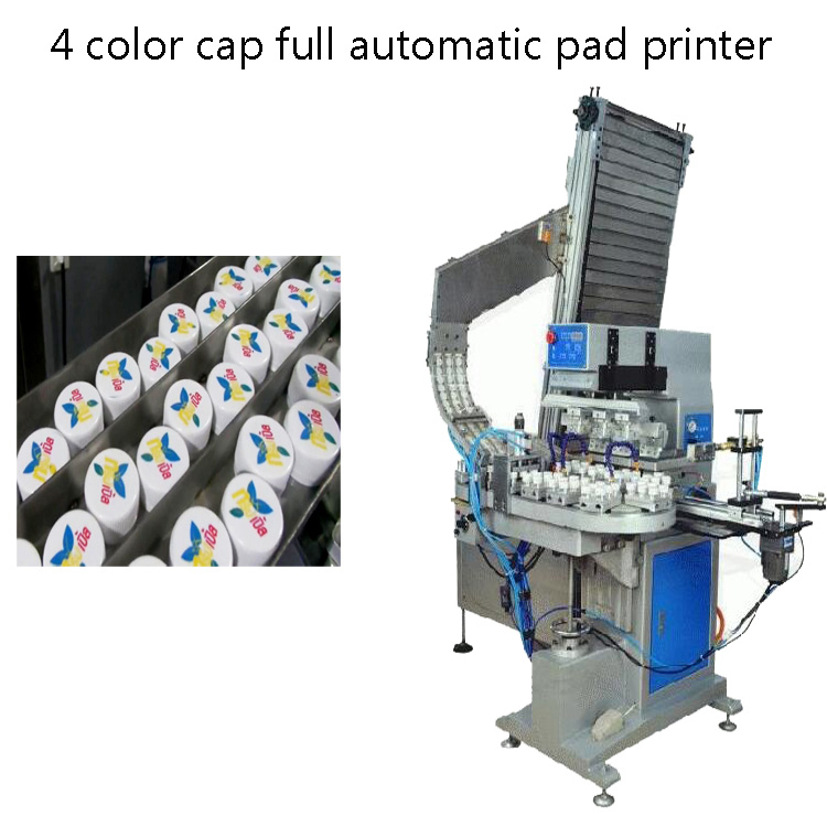 4 color cap pad printer with all fully automatic 
