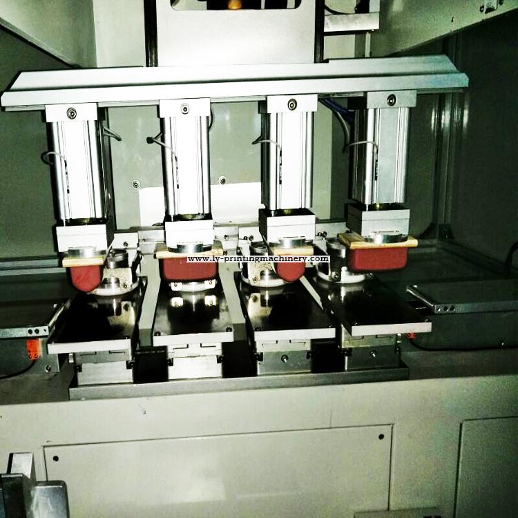 4 color PLC pad printer with cleaning pad system