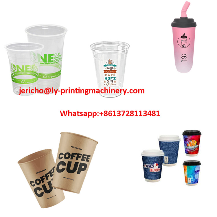 Cup full auto screen printer with LED UV dryer